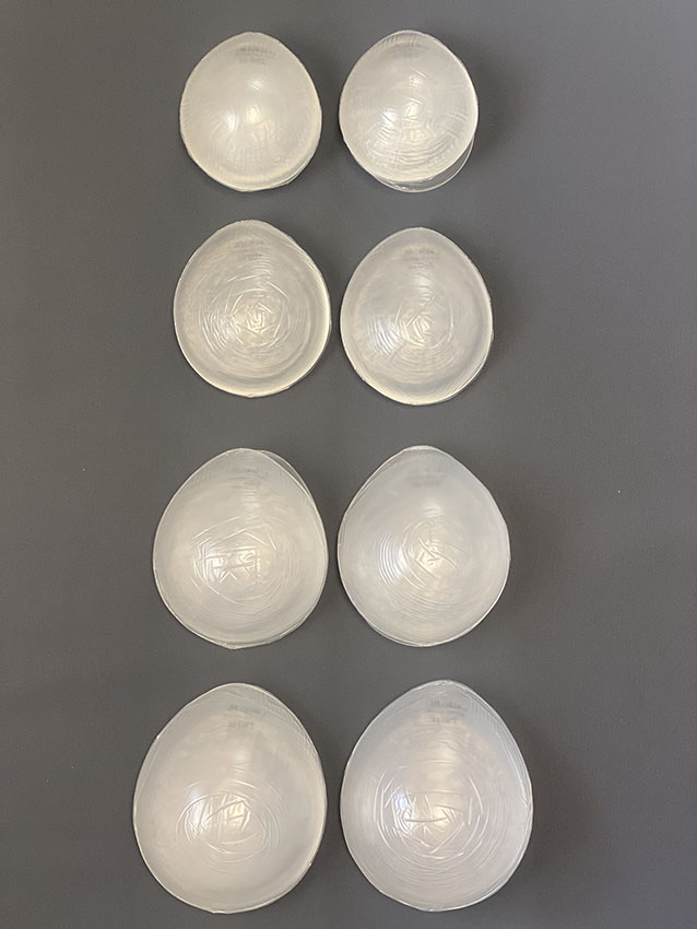 Sizes of breast implants